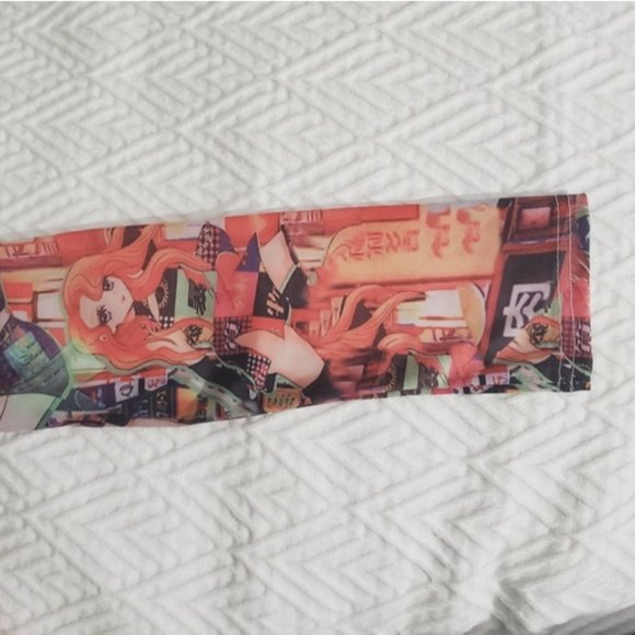 Japanese Anime-Manga Graphic Print Mock Neck Bodysuit Onesie- Size Small - Picture 10 of 11